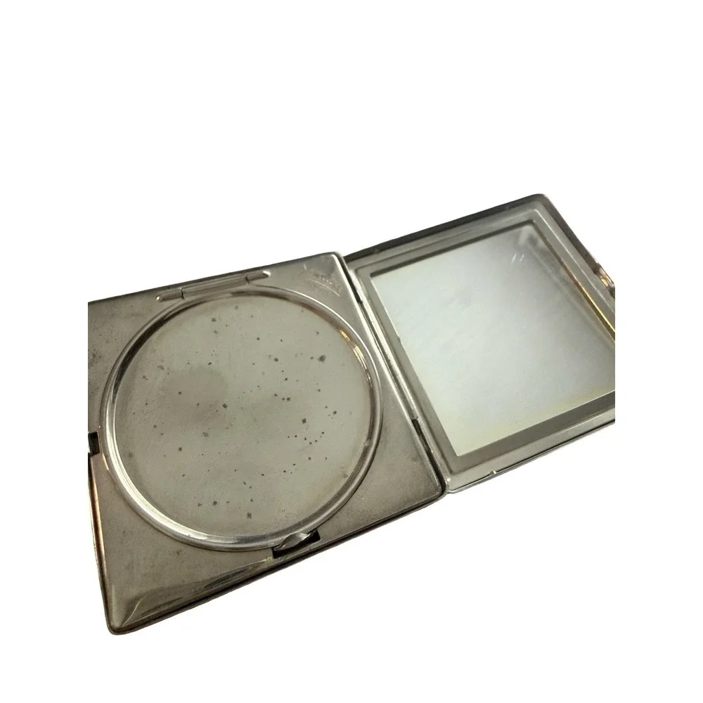 Antique/Vintage YARDLEY of LONDON Mirror Gold Compact/Silver Woman Powder MakeUp